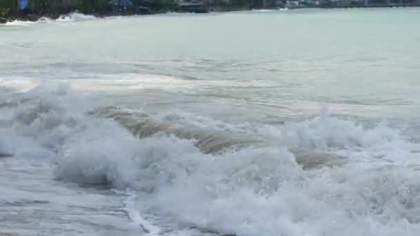 Ein Kleiner Sturm Der Küste Einer Insel Thailand — Stockvideo