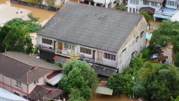 Zone Inondée Thaïlande Ville Chiang Mai — Video