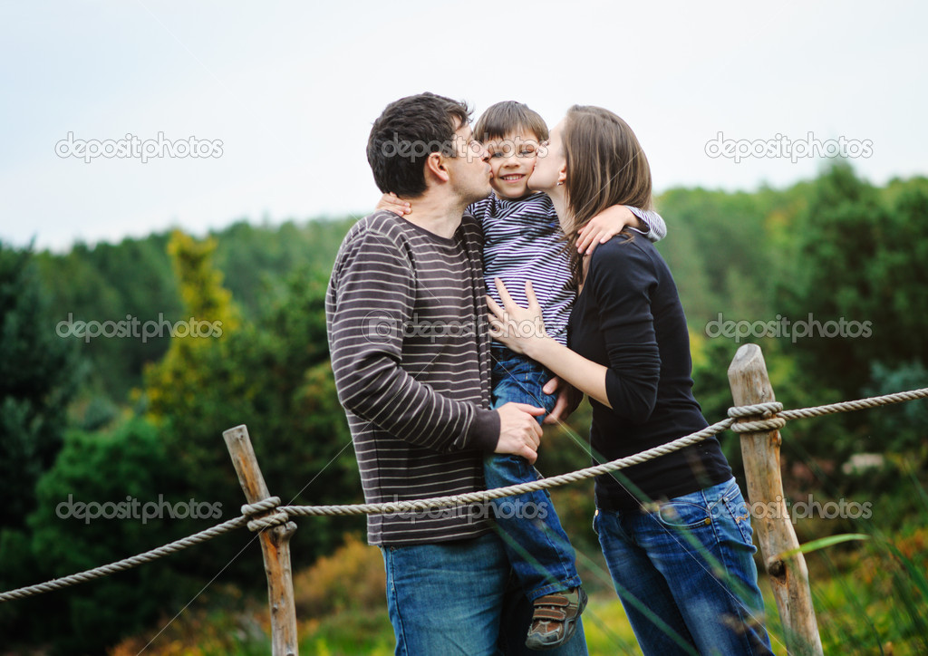 Happy parents with son