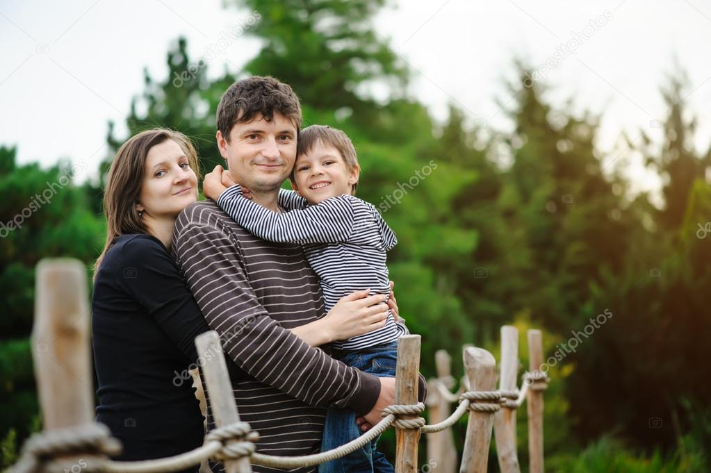 Happy parents with son