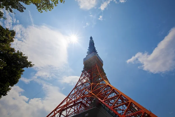 Kultovní mezník, tokyo tower, v Tokiu, Japonsko — Stock fotografie