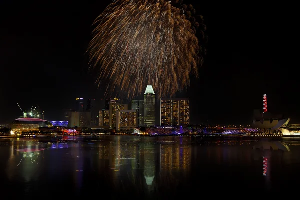 Fuochi d'artificio di Singapore — Foto Stock