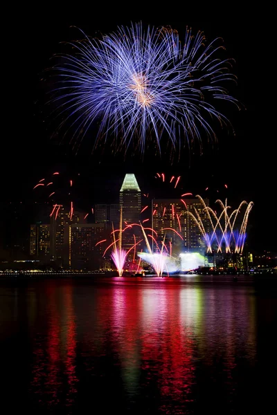 Fuochi d'artificio di Singapore — Foto Stock