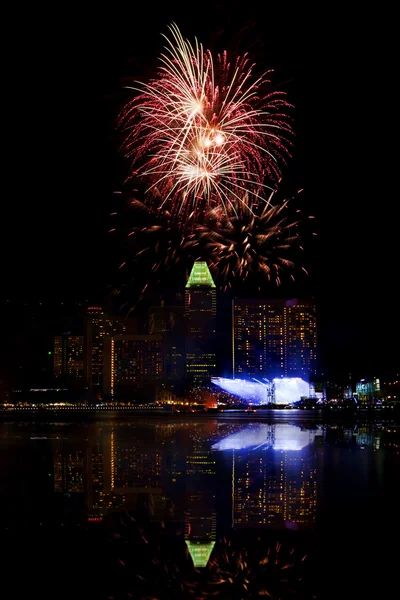 Singapore-Feuerwerk — Stockfoto