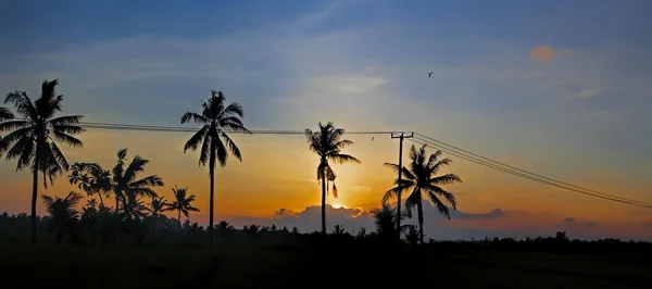 Solnedgången över bali — Stockfoto