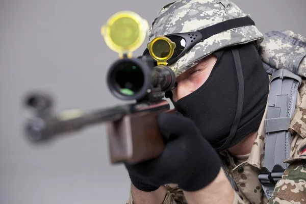 Sniper skytte — Stockfoto