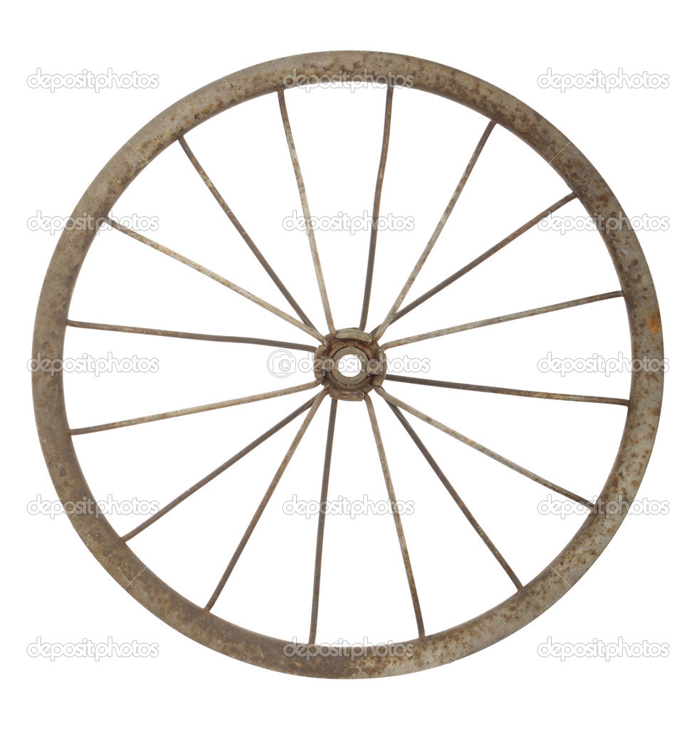 old bicycle wheel