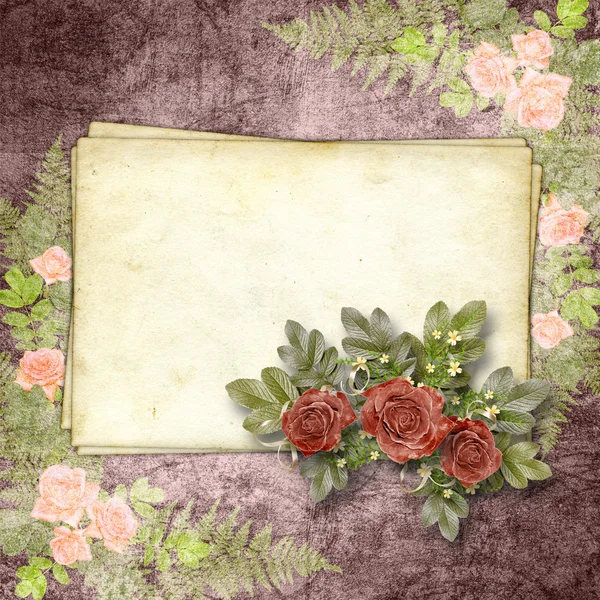 �ards for greeting or invitation on the vintage background. Stock Image