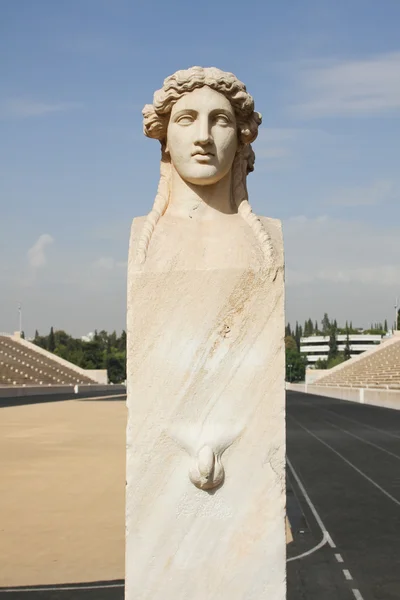 Szobor Olympic Stadium, Athén, Görögország — Stock Fotó