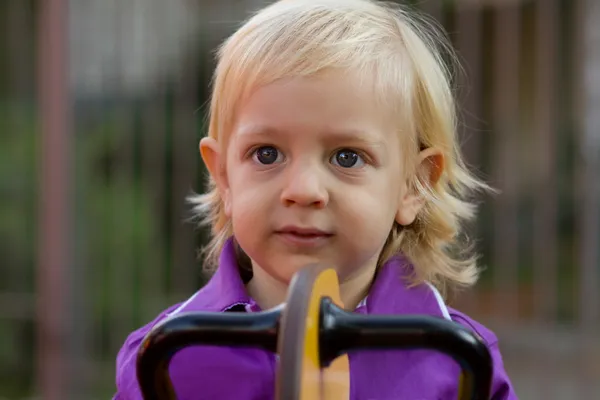 Portrait of cute blond boy — Stock Photo, Image