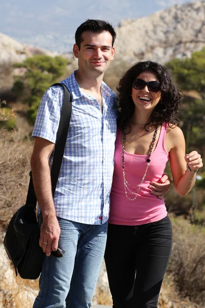 Couple do sightseeing in Athens — Stock Photo, Image