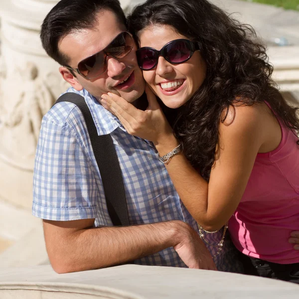 Casal fazer turismo em Atenas — Fotografia de Stock