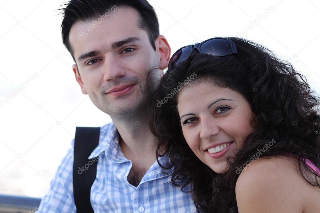 Cute happy young couple