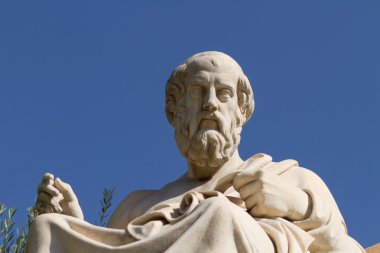 Statue of Plato in Greece clipart