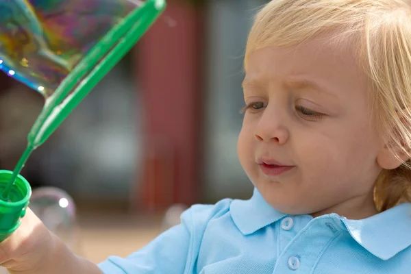 Cute litlle blond boy — Stock Photo, Image