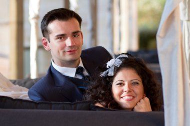 Sadece evli mutlu genç Çift