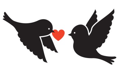 Two birds clipart