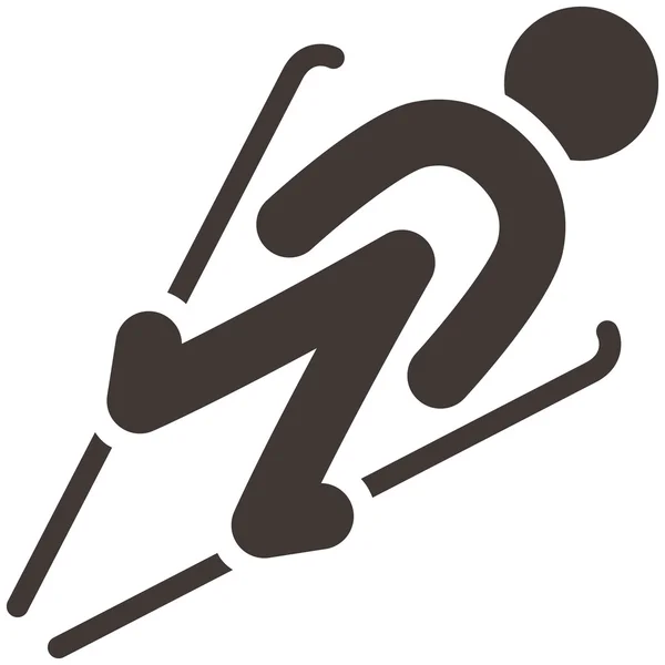 Icône de saut à ski Vecteur En Vente