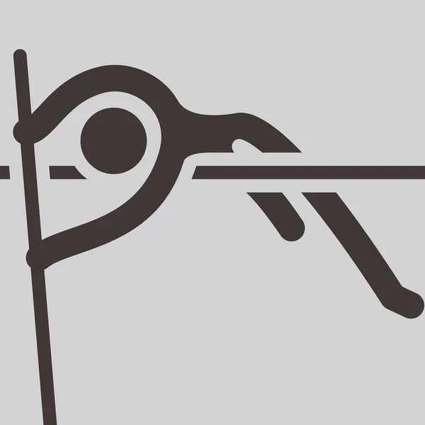 Polsstokhoogspringen-pictogram Stockvector