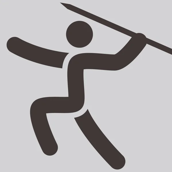 Javelin throw ikonen Royaltyfria illustrationer