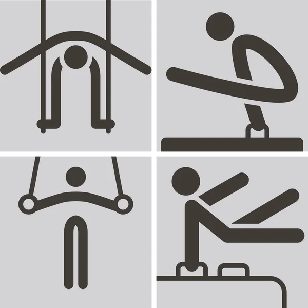 Icônes artistiques gymnastique Illustration De Stock