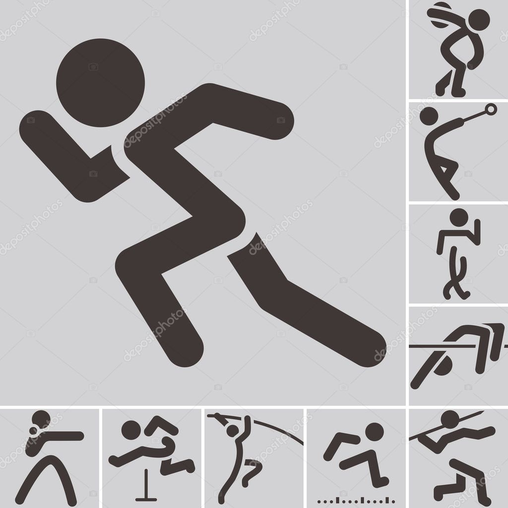 Set of athletics icons Stock Vector by ©iaRada 46244239
