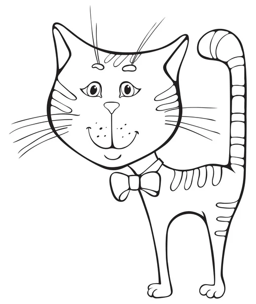 Кумедний мультфільм кішка Ліцензійні Стокові Ілюстрації
