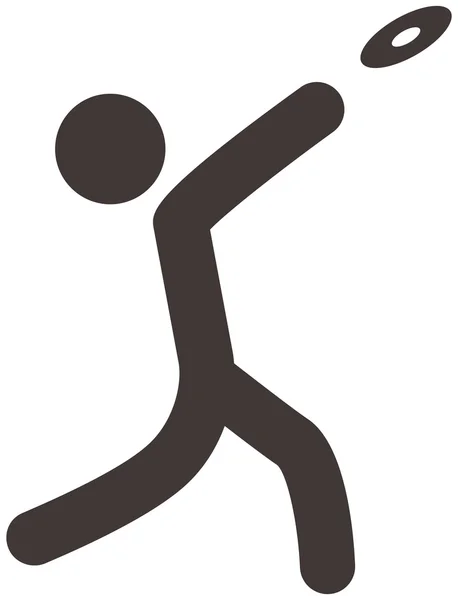 Discus gooien pictogram Stockvector