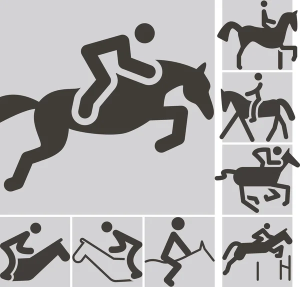 2381 - icone equestre Grafiche Vettoriali