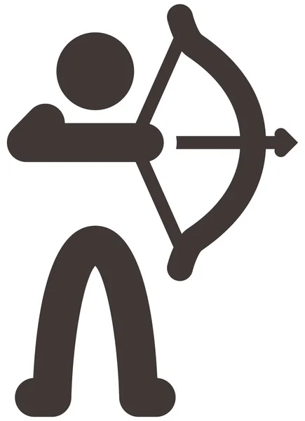 Икона стрельбы из лука Стоковый вектор