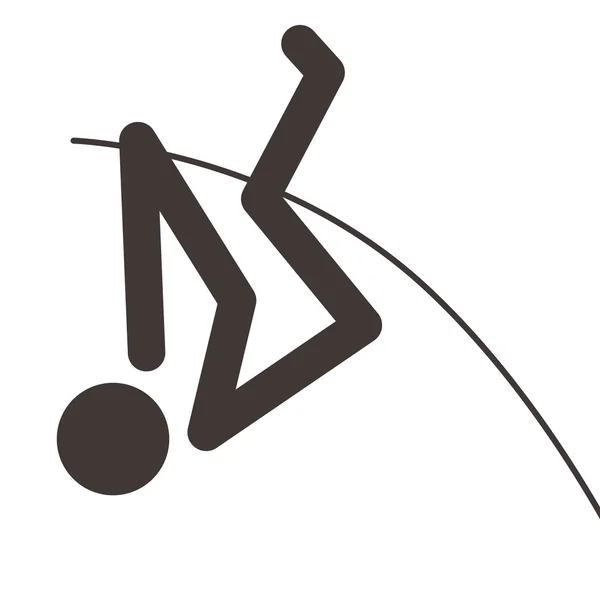 Polsstokhoogspringen-pictogram Stockillustratie