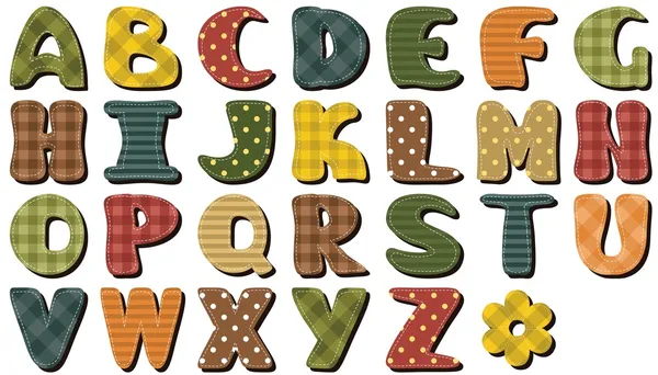 beyaz zemin üzerinde farklı doku karalama defteri alfabesi