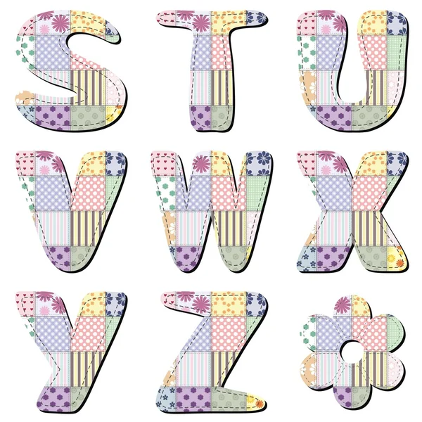 Patchwork scrapbook alphabet part 3