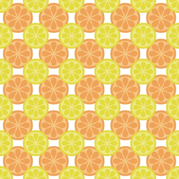 Bezszwowe tło z cytryn i pomarańczy — Wektor stockowy