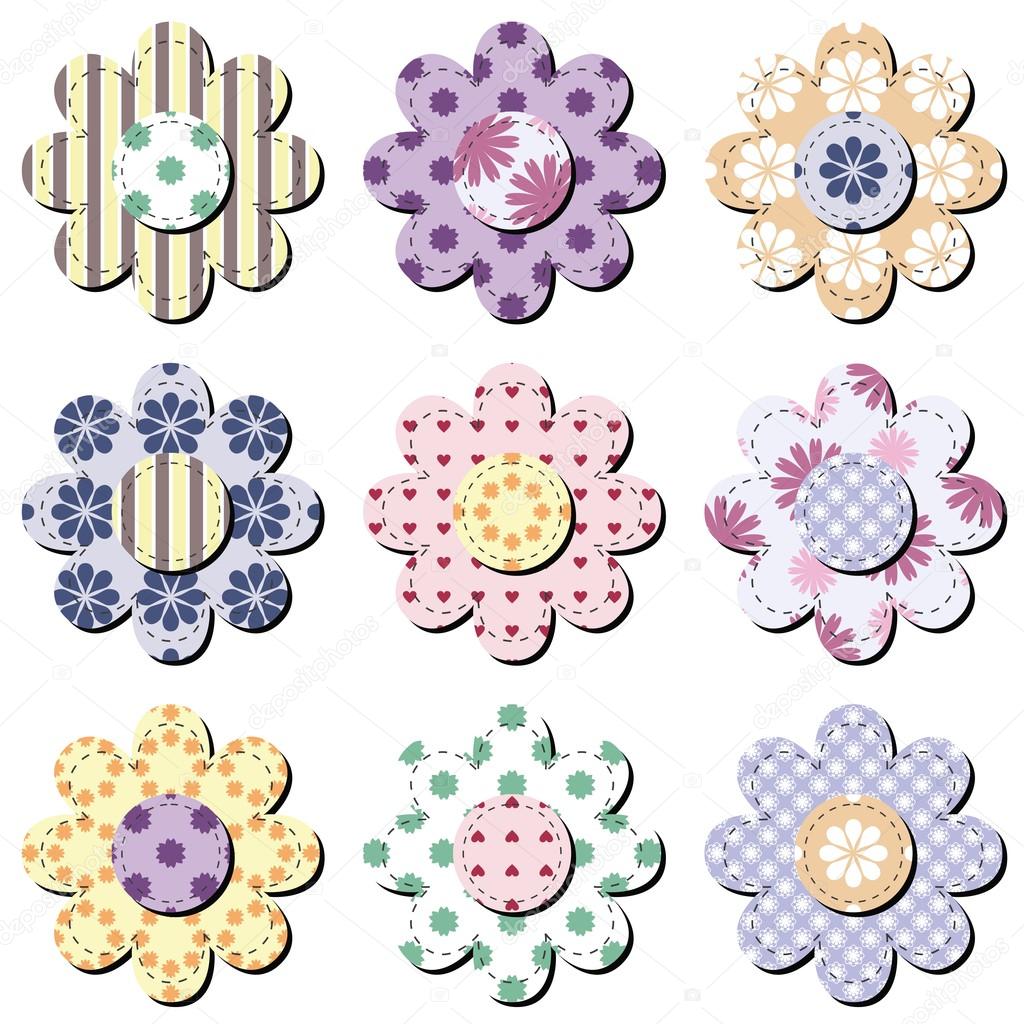 Scrapbook flower on white background — Stock Vector © kle555 #13250268