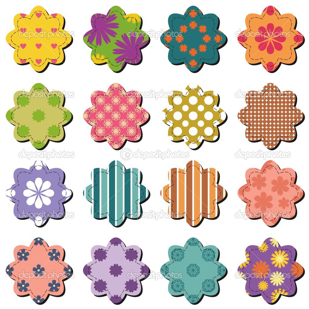 Scrapbook flower on white background — Stock Vector © kle555 #13477076