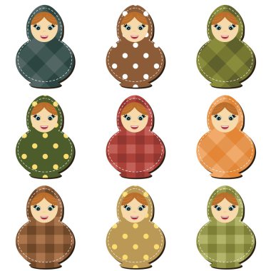 geleneksel Rus bebek Matruşka karalama defteri