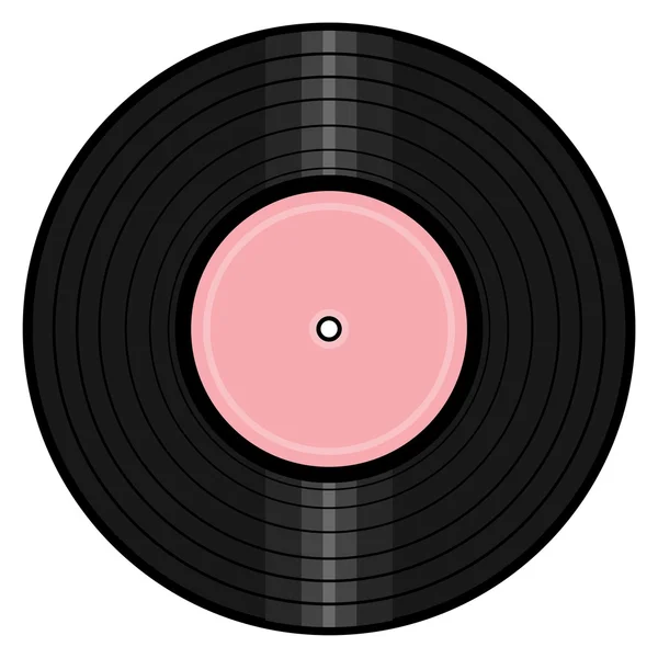 Schallplatte auf weißem Hintergrund — Stockvektor