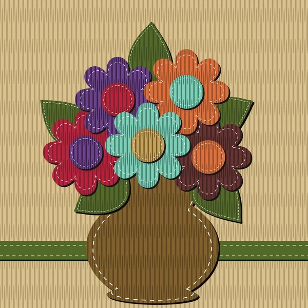 ScrapBook boeket van bloemen — Stockvector