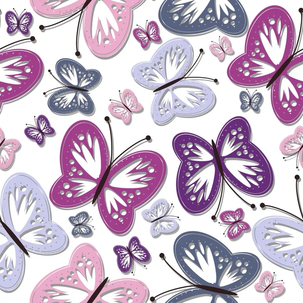 Fondo sin costuras con mariposas — Archivo Imágenes Vectoriales