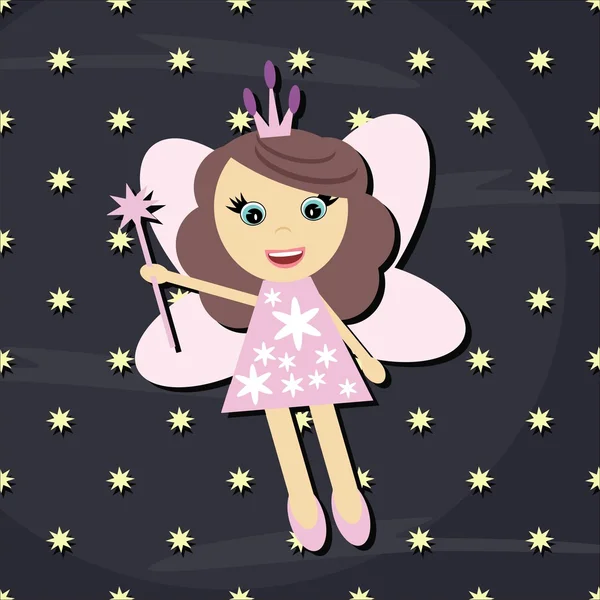 Nice weinig fairy — Stockvector