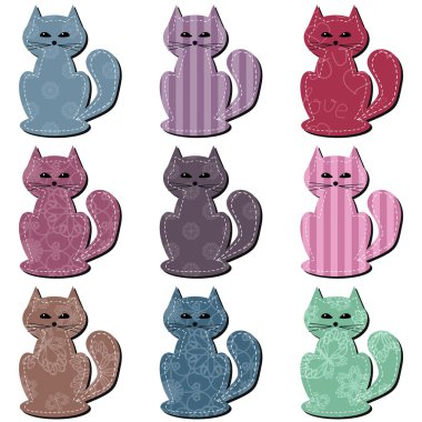 beyaz arkaplandaki kediler