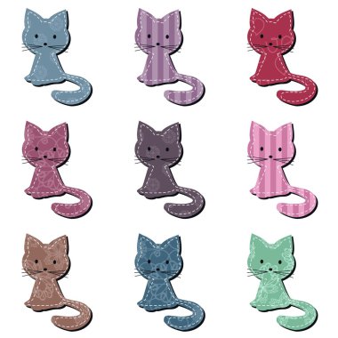 beyaz arkaplandaki kediler