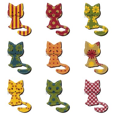 beyaz arkaplandaki kediler