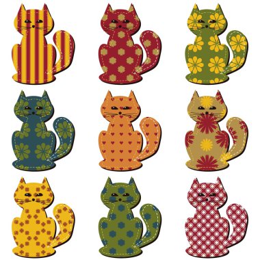 beyaz arkaplandaki kediler