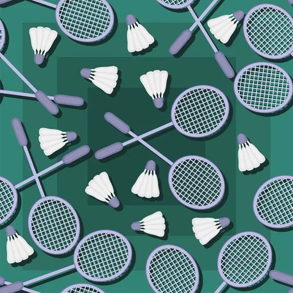 Background with collection of tennis racket — Stock Vector