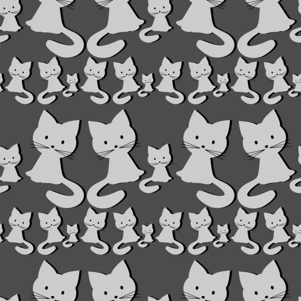 Fond sans couture avec des chats — Image vectorielle