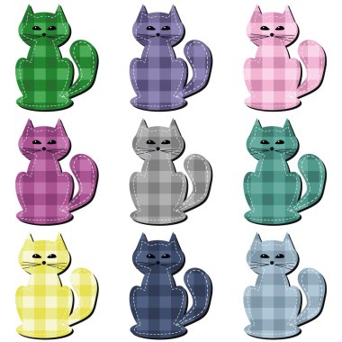 beyaz arkaplandaki kediler