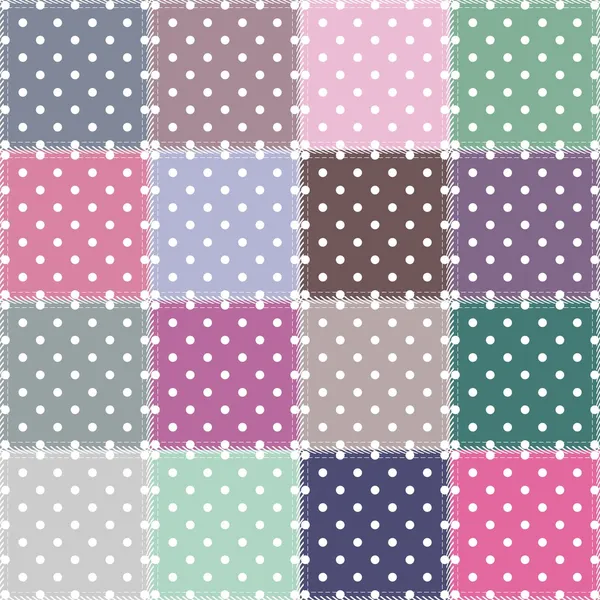 Fondo patchwork con diferentes patrones — Vector de stock