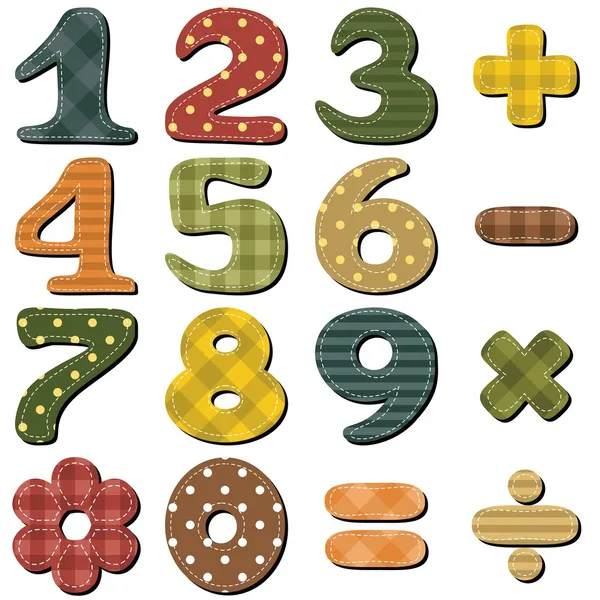 Tle mozaiki z numerami — Wektor stockowy